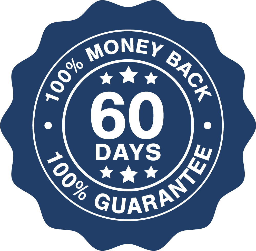 60-day money-back guarantee badge